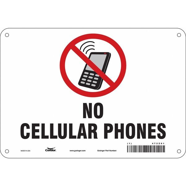 Safety Sign, 7 in Height, 10 in Width, Polyethylene, Vertical Rectangle, English, 472Z61