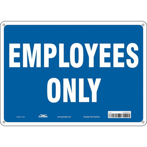 Safety Sign, 10 in Height, 14 in Width, Polyethylene, Horizontal Rectangle, English, 472C37