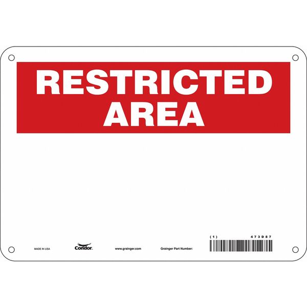 Safety Sign, 7 in Height, 10 in Width, Polyethylene, Vertical Rectangle, English, 473D87