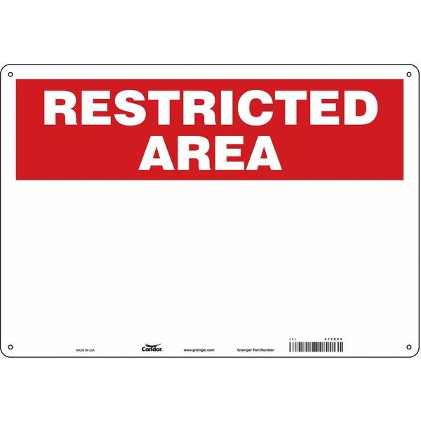 Safety Sign, 14 in H, 20 in W, Polyethylene, Horizontal Rectangle, English, 473D89