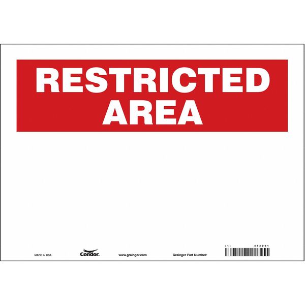 Safety Sign, 10 in Height, 14 in Width, Vinyl, Horizontal Rectangle, English, 473D91