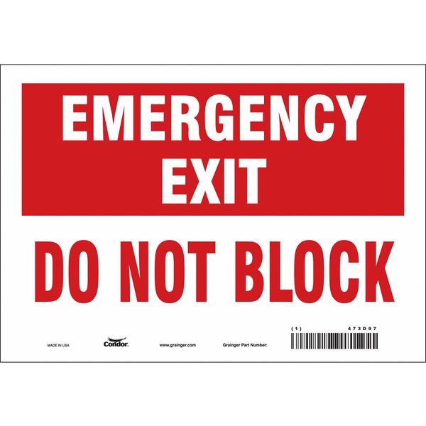 Safety Sign, 7 in Height, 10 in Width, Vinyl, Vertical Rectangle, English, 473D97