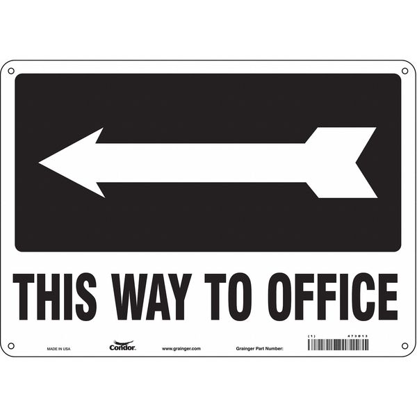 Safety Sign, 10 in Height, 14 in Width, Polyethylene, Horizontal Rectangle, English, 473D13