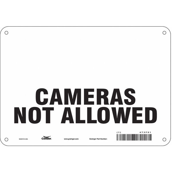 Safety Sign, 7 in Height, 10 in Width, Polyethylene, Vertical Rectangle, English, 473F91