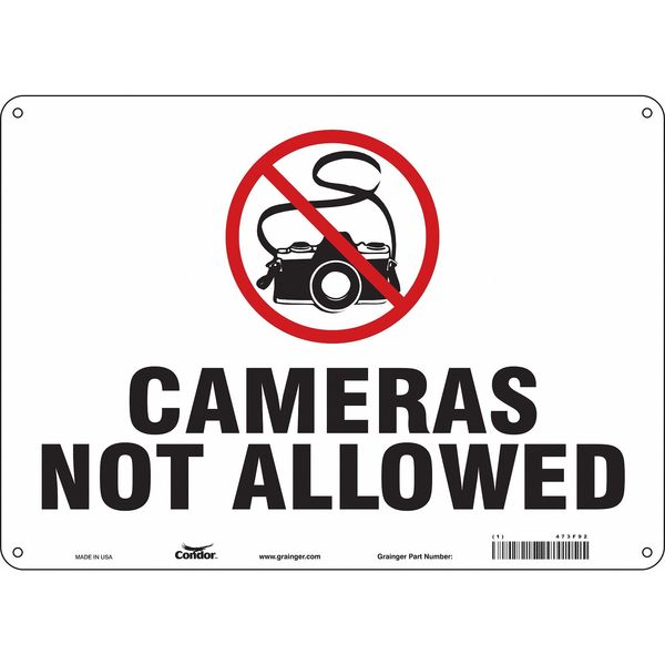 Safety Sign, 10 in Height, 14 in Width, Polyethylene, Horizontal Rectangle, English, 473F92