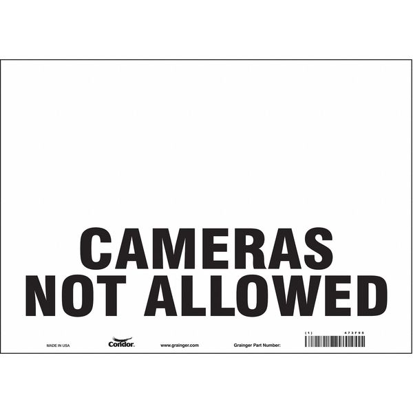 Safety Sign, 10 in Height, 14 in Width, Vinyl, Horizontal Rectangle, English, 473F95