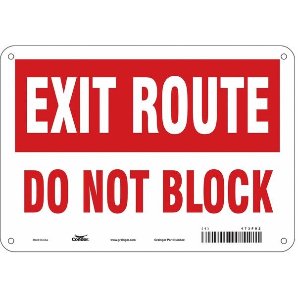 Safety Sign, 7 in Height, 10 in Width, Polyethylene, Vertical Rectangle, English, 473F02