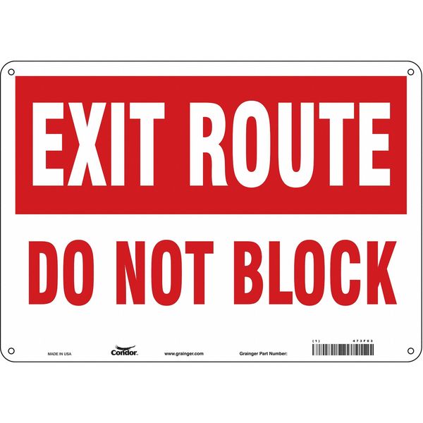 Safety Sign, 10 in Height, 14 in Width, Polyethylene, Horizontal Rectangle, English, 473F03