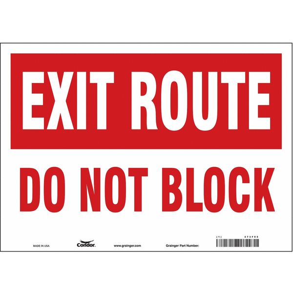 Safety Sign, 10 in Height, 14 in Width, Vinyl, Horizontal Rectangle, English, 473F05