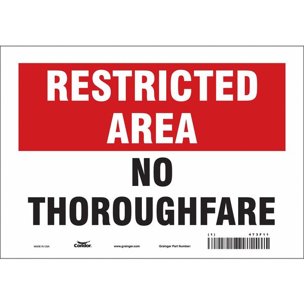 Safety Sign, 7 in Height, 10 in Width, Vinyl, Vertical Rectangle, English, 473F11