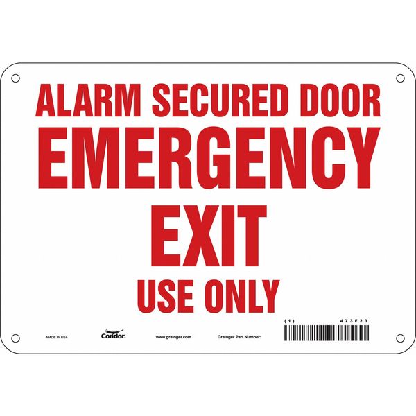 Safety Sign, 7 in x 10 in, Polyethylene