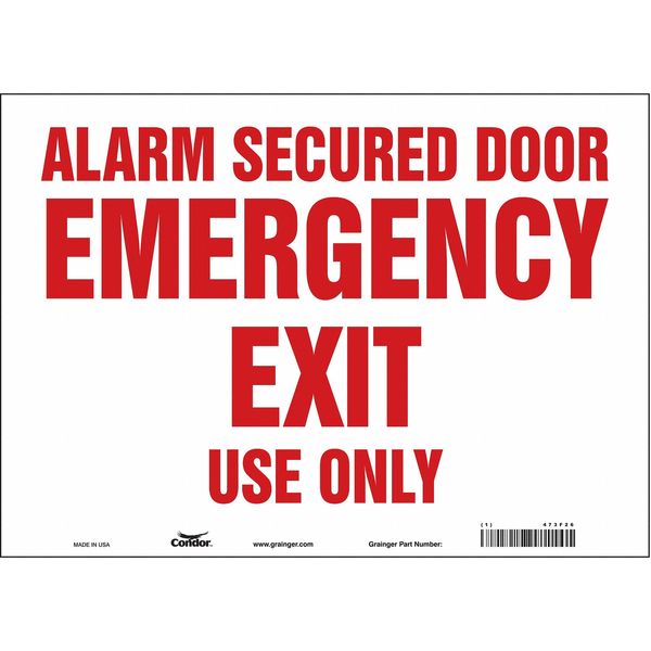 Safety Sign, 10 in x 14 in, Vinyl