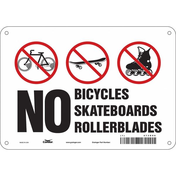 Safety Sign, 7 in Height, 10 in Width, Polyethylene, Vertical Rectangle, English, 473G86