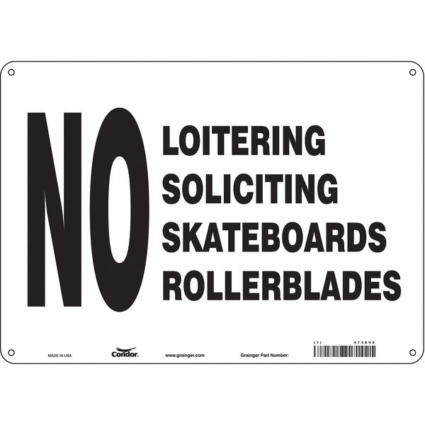 Safety Sign, 10 in Height, 14 in Width, Polyethylene, Horizontal Rectangle, English, 473G95