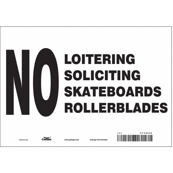 Safety Sign, 7 in Height, 10 in Width, Vinyl, Vertical Rectangle, English, 473G96