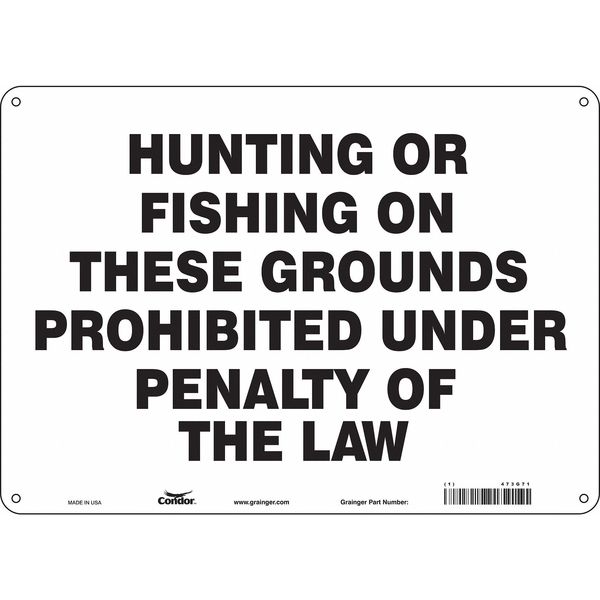Safety Sign, 10 in Height, 14 in Width, Polyethylene, Horizontal Rectangle, English, 473G71