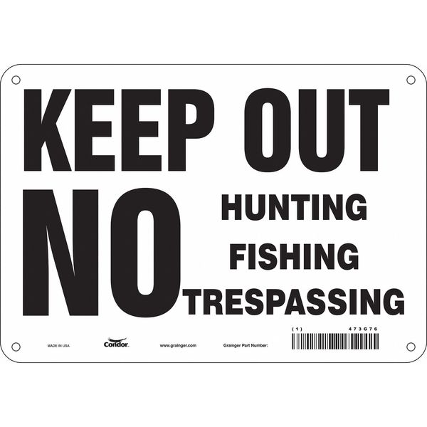 Safety Sign, 7 in Height, 10 in Width, Polyethylene, Vertical Rectangle, English, 473G76