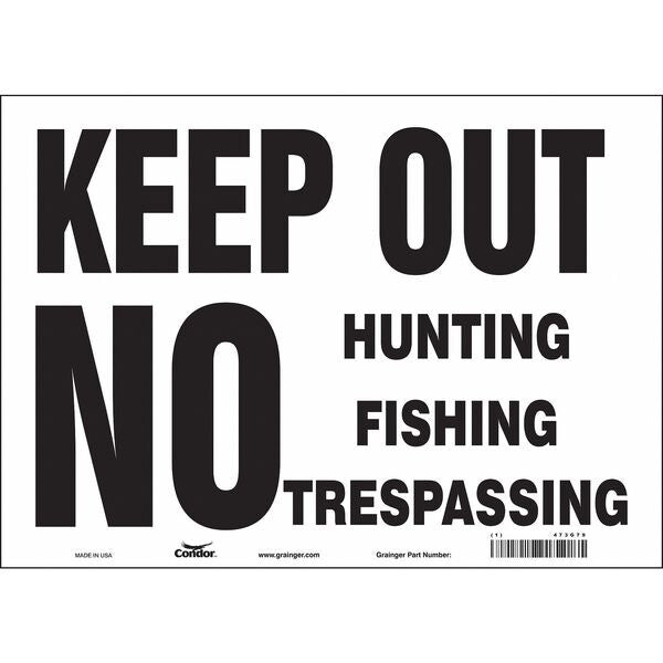Safety Sign, 10 in Height, 14 in Width, Vinyl, Horizontal Rectangle, English, 473G79