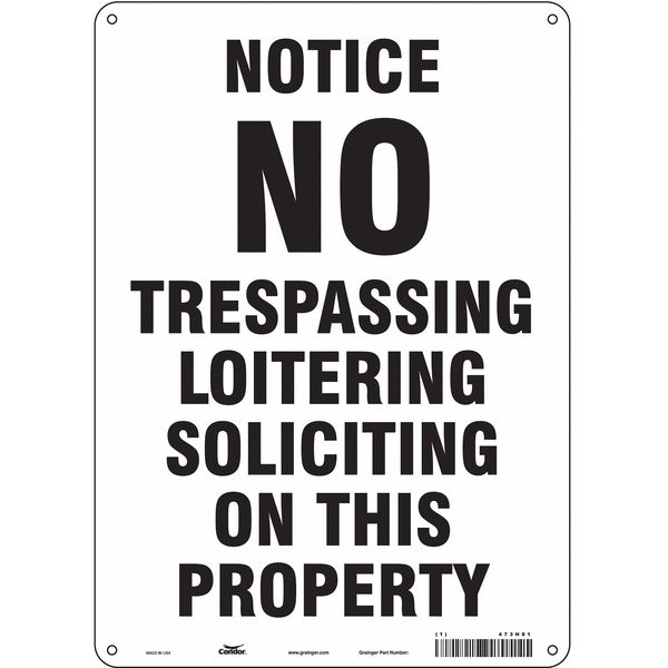 Safety Sign, 14 in Height, 10 in Width, Polyethylene, Vertical Rectangle, English, 473H81