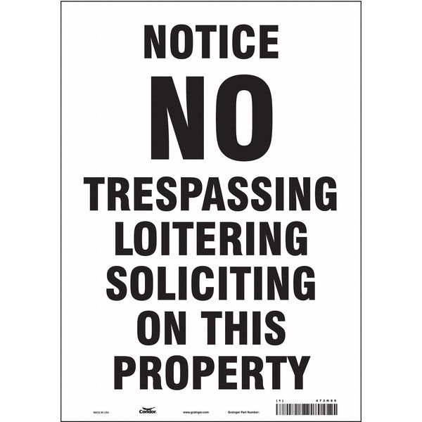 Safety Sign, 14 in Height, 10 in Width, Vinyl, Vertical Rectangle, English, 473H85