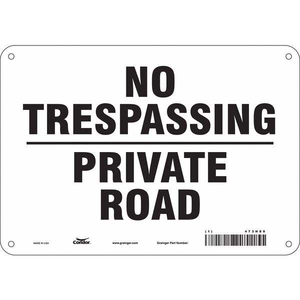 Safety Sign, 7 in Height, 10 in Width, Polyethylene, Vertical Rectangle, English, 473H89