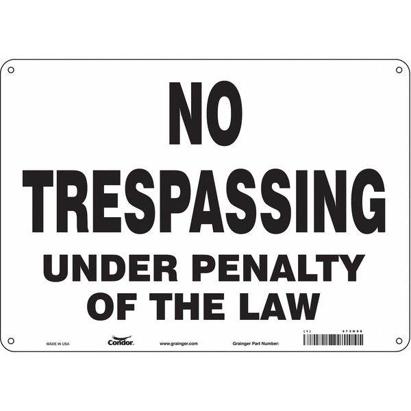 Safety Sign, 10 in Height, 14 in Width, Polyethylene, Horizontal Rectangle, English, 473H98