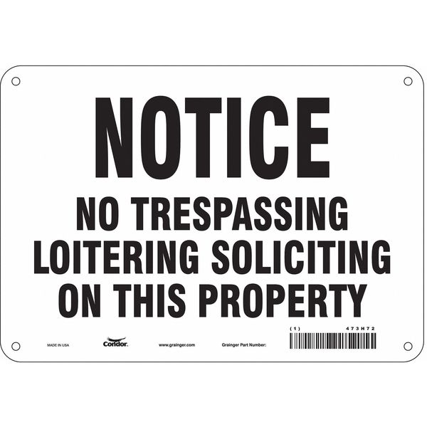 Safety Sign, 7 in Height, 10 in Width, Polyethylene, Vertical Rectangle, English, 473H72