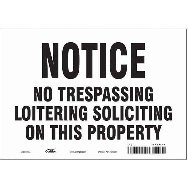 Safety Sign, 7 in Height, 10 in Width, Vinyl, Vertical Rectangle, English, 473H74
