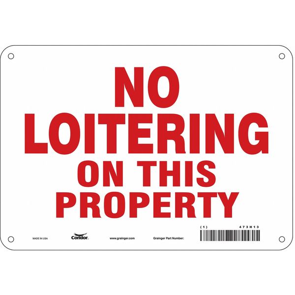 Safety Sign, 7 in Height, 10 in Width, Polyethylene, Vertical Rectangle, English, 473H13
