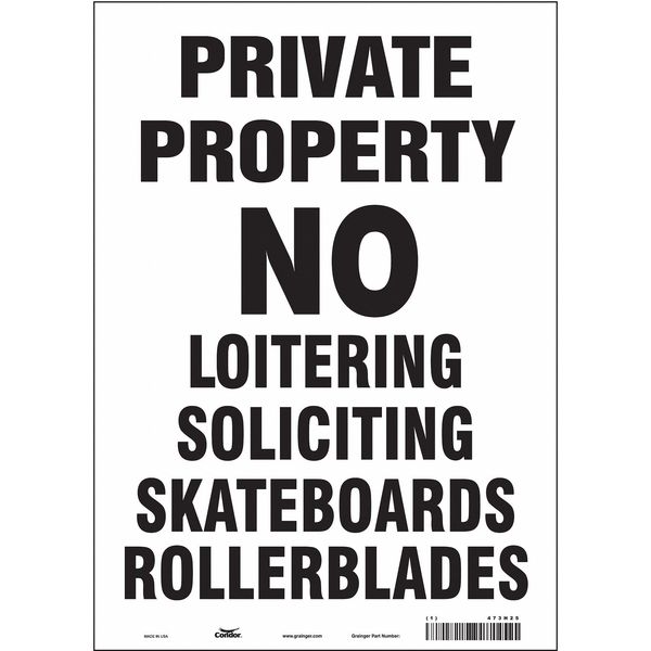 Safety Sign, 14 in Height, 10 in Width, Vinyl, Vertical Rectangle, English, 473H25