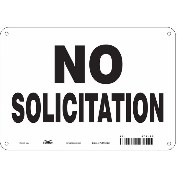 Safety Sign, 7 in Height, 10 in Width, Polyethylene, Vertical Rectangle, English, 473H29