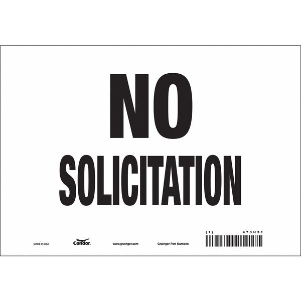Safety Sign, 7 in Height, 10 in Width, Vinyl, Vertical Rectangle, English, 473H31
