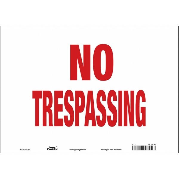 Safety Sign, 10 in Height, 14 in Width, Vinyl, Horizontal Rectangle, English, 473H44