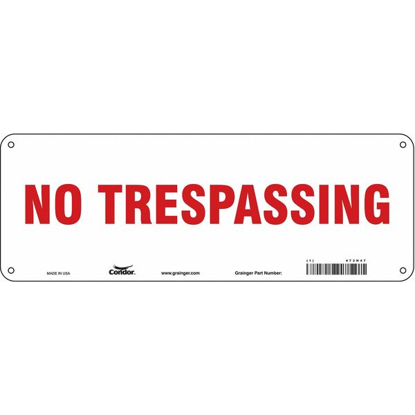 Safety Sign, 5 in H, 14 in W, Polyethylene, Vertical Rectangle, English, 473H47