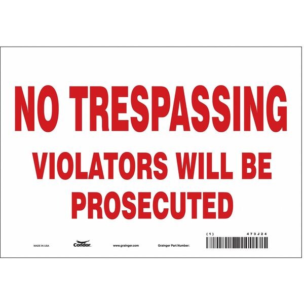 Safety Sign, 7 in Height, 10 in Width, Vinyl, Vertical Rectangle, English, 473J24
