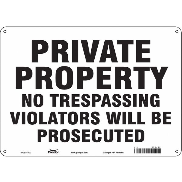 Safety Sign, 10 in Height, 14 in Width, Polyethylene, Horizontal Rectangle, English, 473J32