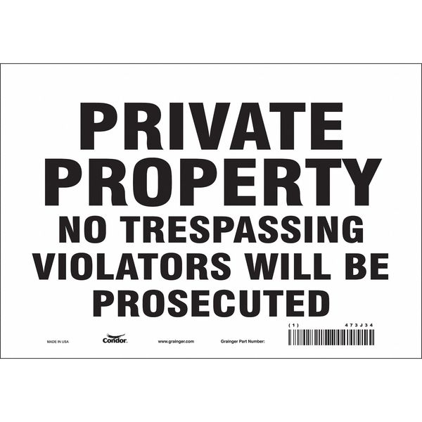 Safety Sign, 7 in Height, 10 in Width, Vinyl, Vertical Rectangle, English, 473J34