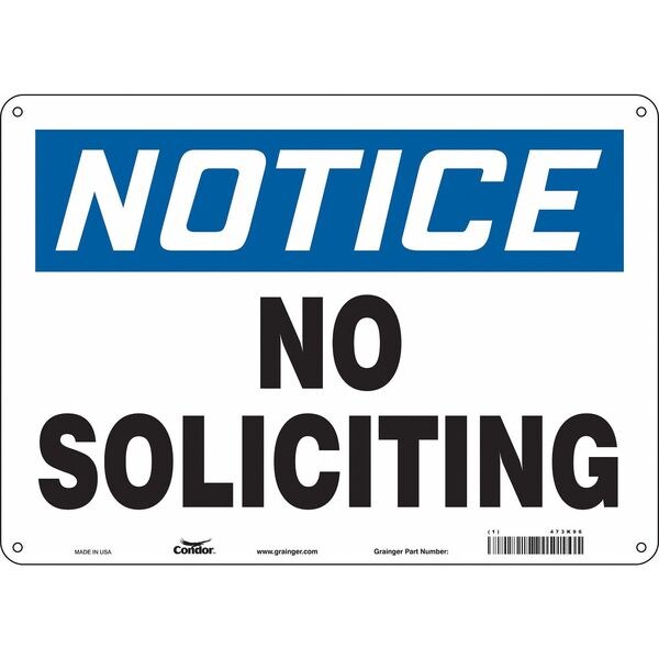 Safety Sign, 10 in Height, 14 in Width, Polyethylene, Horizontal Rectangle, English, 473K96