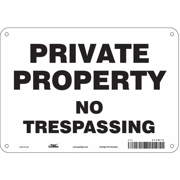 Safety Sign, 7 in Height, 10 in Width, Polyethylene, Vertical Rectangle, English, 473K15