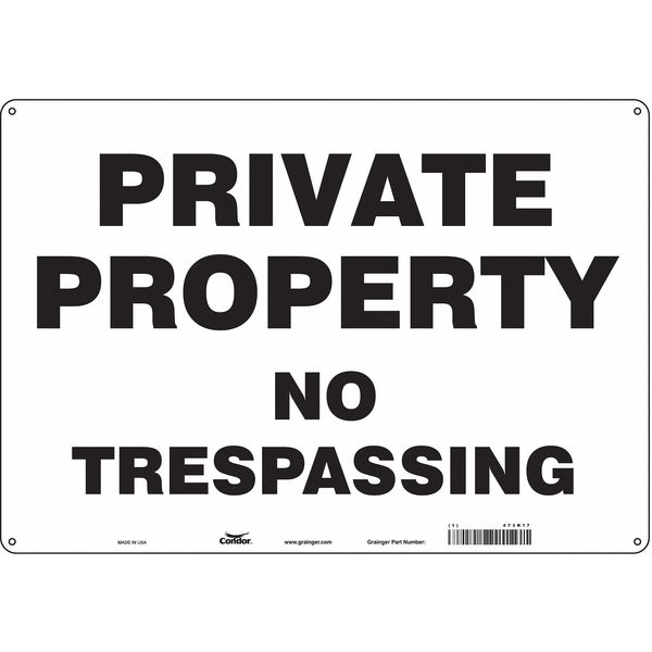 Safety Sign, 14 in H, 20 in W, Polyethylene, Horizontal Rectangle, English, 473K17