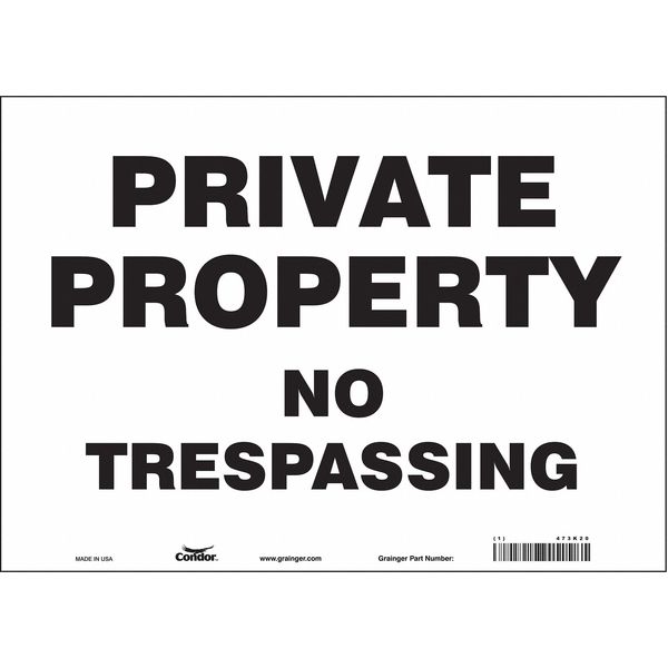 Safety Sign, 10 in Height, 14 in Width, Vinyl, Horizontal Rectangle, English, 473K20