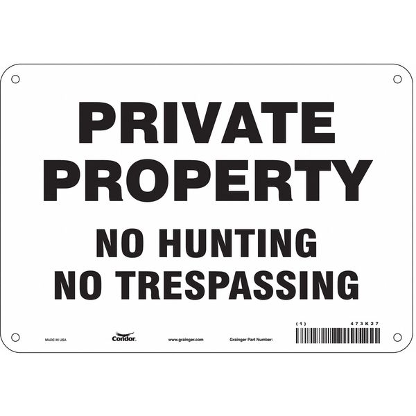Safety Sign, 7 in Height, 10 in Width, Polyethylene, Vertical Rectangle, English, 473K27