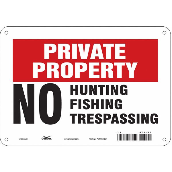 Safety Sign, 7 in Height, 10 in Width, Polyethylene, Vertical Rectangle, English, 473L82