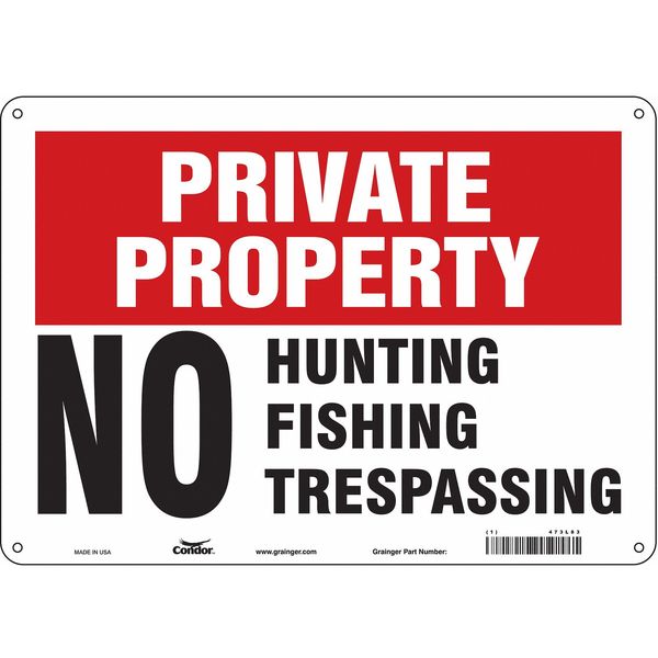 Safety Sign, 10 in Height, 14 in Width, Polyethylene, Horizontal Rectangle, English, 473L83