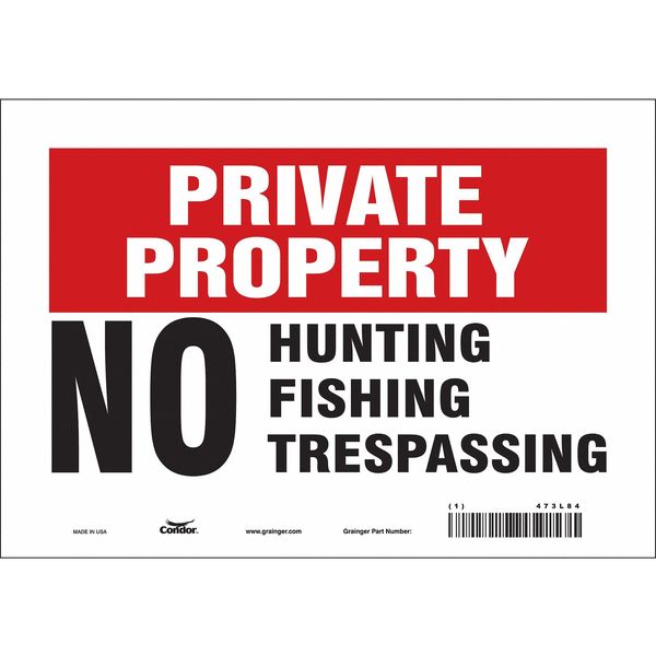 Safety Sign, 7 in Height, 10 in Width, Vinyl, Vertical Rectangle, English, 473L84