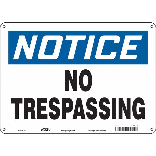 Safety Sign, 10 in Height, 14 in Width, Polyethylene, Horizontal Rectangle, English, 473L23