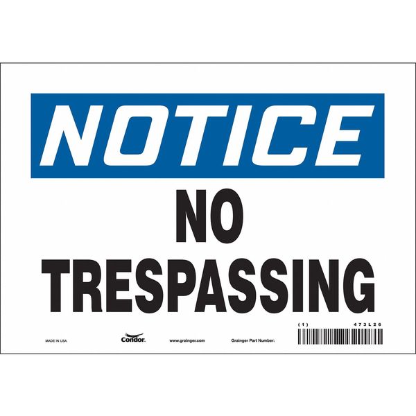 Safety Sign, 7 in Height, 10 in Width, Vinyl, Vertical Rectangle, English, 473L26