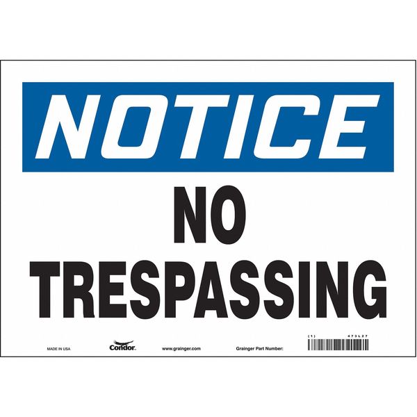 Safety Sign, 10 in Height, 14 in Width, Vinyl, Horizontal Rectangle, English, 473L27