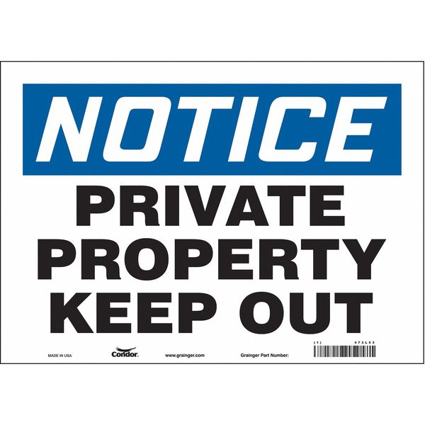 Safety Sign, 10 in Height, 14 in Width, Vinyl, Horizontal Rectangle, English, 473L53