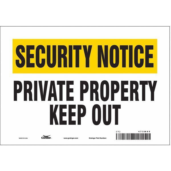 Safety Sign, 7 in Height, 10 in Width, Vinyl, Vertical Rectangle, English, 473M95